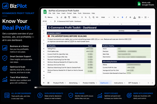 BizPilot eCommerce Profit Toolkit